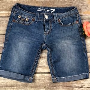 Seven7 Denim Bermuda Walking Shorts-Size 28